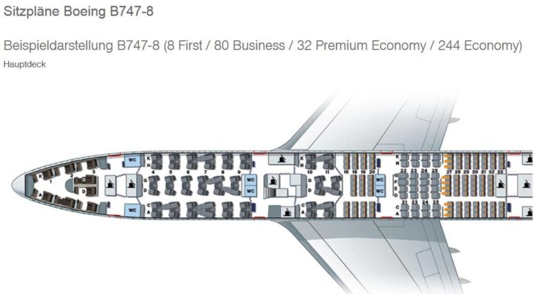 sitzplan lufthansa boeing 747 8 first class