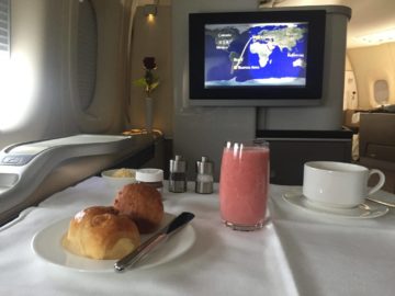 lufthansa first class boeing 747 8 fruhstuck 1