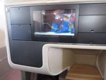 singapore airlines business class a380 entertainment monitor