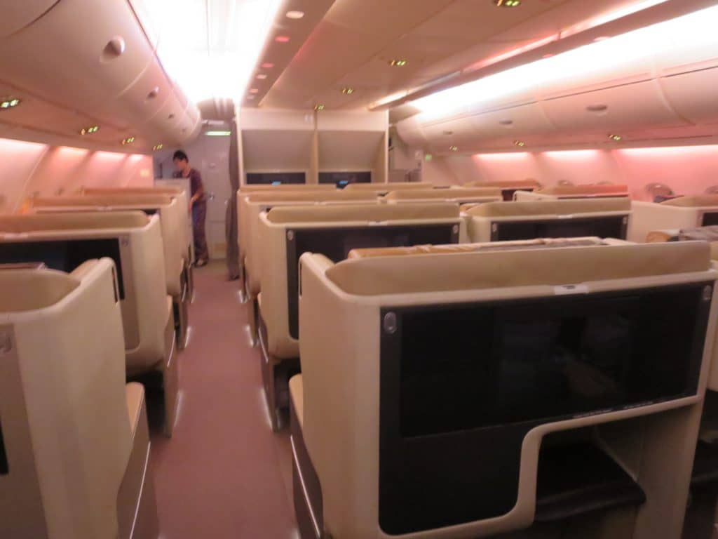 singapore airlines business class a380 kabine 1