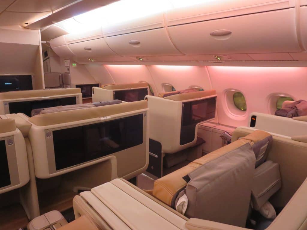 singapore airlines business class a380 kabine 2