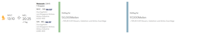 Miles And More Praemienflug Singapore Airlines Muc Sin Mel