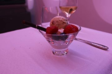 qatar airways business class a350 gourmet icecream