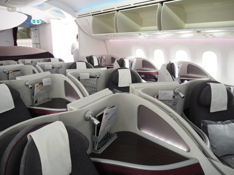 qatar airways business class b787 8 sitzordnung vorne