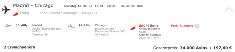 Iberia Plus 2 Fuer 1 Aktion Madrid Chicago