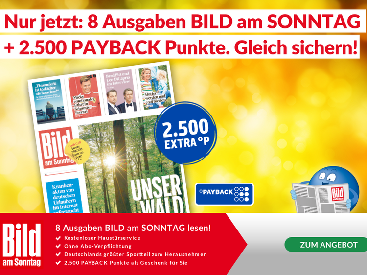 Bild Am Sonntag Payback Angebot
