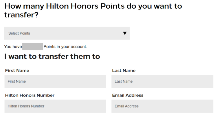 Hilton Punkte Uebertragen Transfermaske