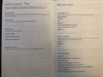 british airways first class boeing 777 afternoon tea