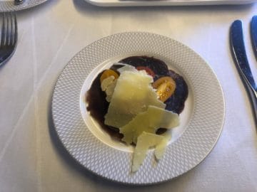 british airways first class boeing 777 wagyu beef