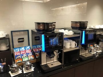 british airways lounge singapore kaffemaschine