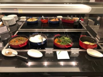 british airways lounge singapore warme speisen