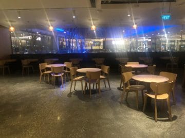 qantas lounge singapore esstische buffetbereich