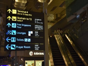 sats premier lounge singapur terminal 3 beschilderung