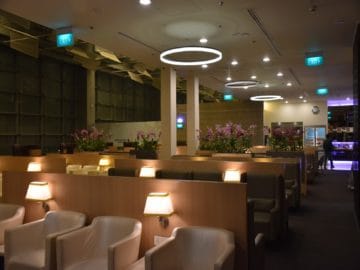 sats premier lounge singapur terminal 3 blick vom hinteren teil