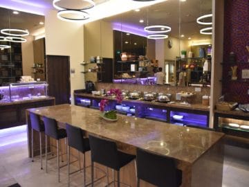 sats premier lounge singapur terminal 3 buffetbereich