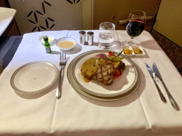 singapore airlines suites class 380 800 abendessen 9