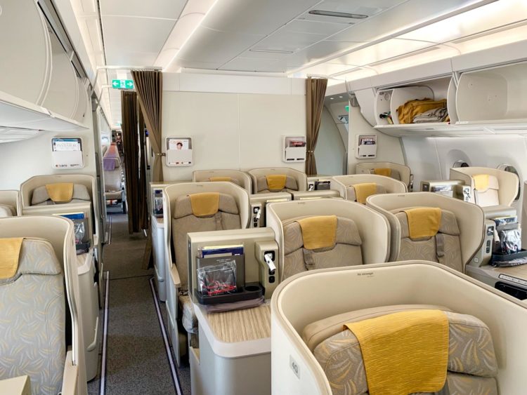 asiana business class a350 900 kabine 1