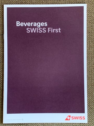 swiss first class a340 300 getraenke menu zurich shanghai 1