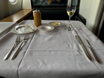 swiss first class a340 300 mittagessen 3