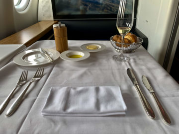 swiss first class a340 300 mittagessen 5