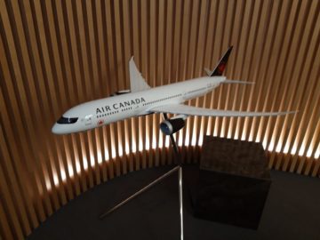Air Canada Maple Leaf Lounge London Modellflugzeug
