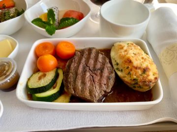asiana business class a350 900 mittagessen 2