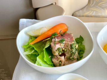 asiana business class a350 900 mittagessen 5
