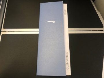 british airways business class a350 1000 boardmenu