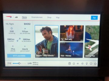 british airways business class a350 1000 entertainment menu