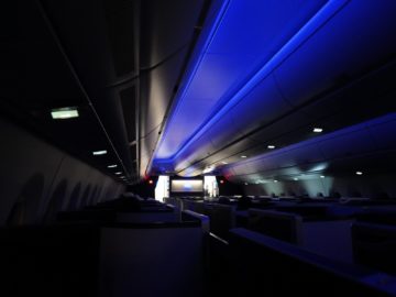 british airways business class a350 1000 kabine dunkel