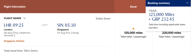 Krisflyer Praemienflug Neue Suite London Singapur