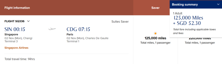 Krisflyer Praemienflug Singapore Airlines Suite Singapur Paris