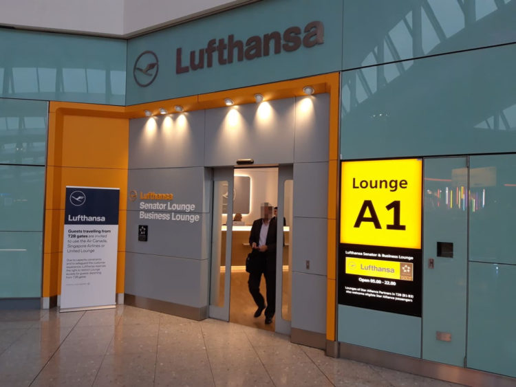 Lufthansa Lounge London Heathrow T2a Eingang