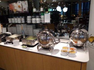 Lufthansa Senator Lounge London Heathrow Buffet Warm
