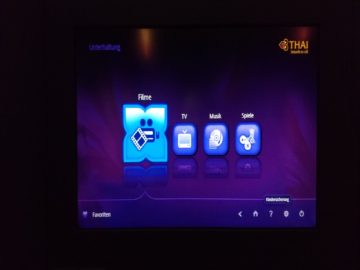 thai airways business class airbus a380 osaka bangkok entertainment hauptmenue