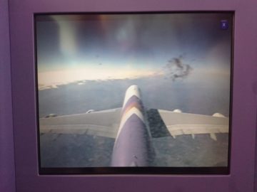 thai airways business class airbus a380 osaka bangkok entertainment kamera