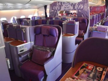 thai airways business class airbus a380 osaka bangkok mittelplaetze