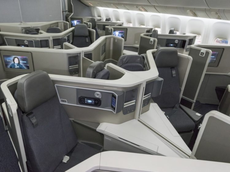 American Airlines Dreamliner B787 Flagship Business Class Kabine Copyright
