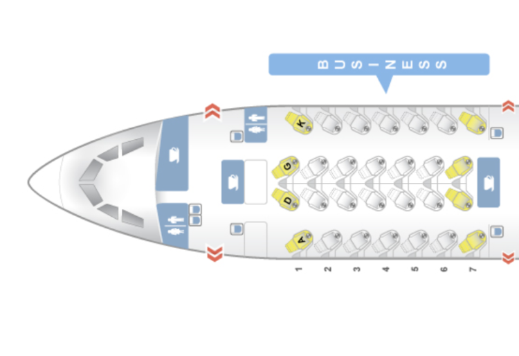 SriLankan Airlines Business Class A330 in der Seatmap