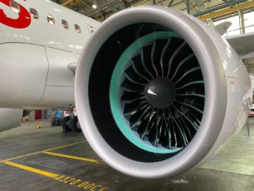 Swiss Airbus A320neo Triebwerk