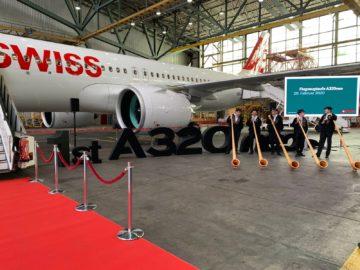 Swiss Airbus A320neo Zeremonie