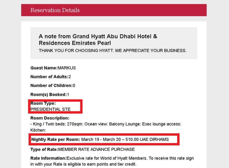 Error Fare Abu Dhabi Reservation Details
