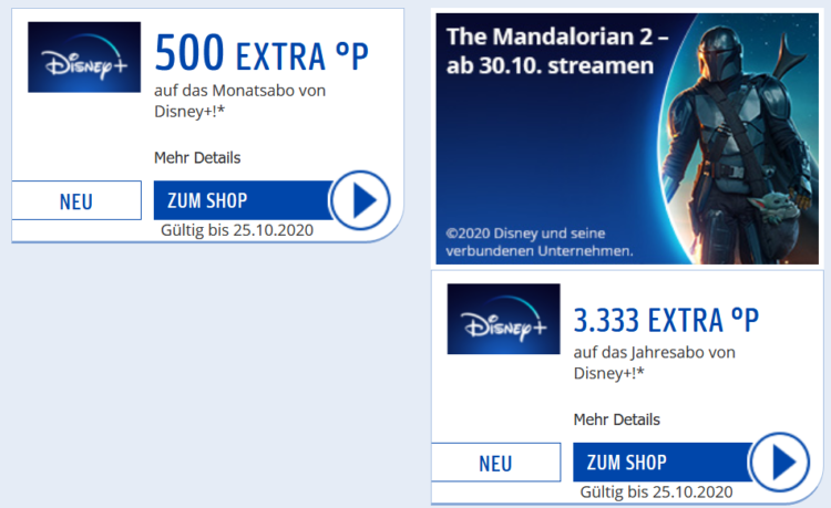 Payback Ecoupons Disney Plus Oktober 2020