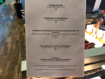 Lufthansa Business Lounge G28 Muenchen Auswahl Menue