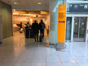 Lufthansa Business Lounge G28 Muenchen Eingang Lounge