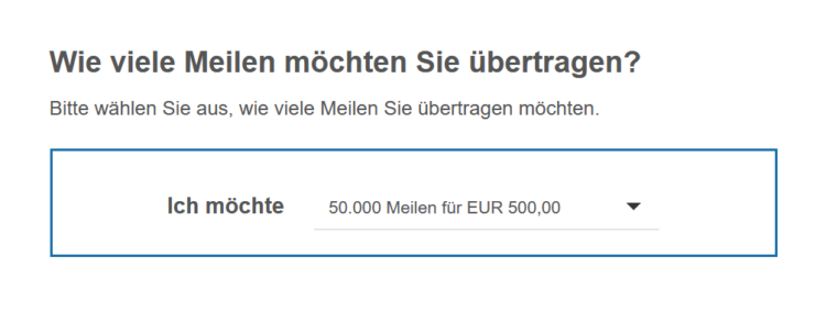 Miles And More Meilen Uebertragen Transfermaske