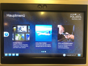 United Airlines Polaris Business Class Boeing 767 300 Hauptmenue3