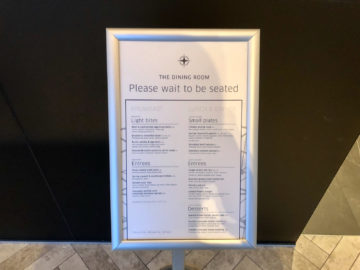 United Polaris Lounge Chicago Menue Dining