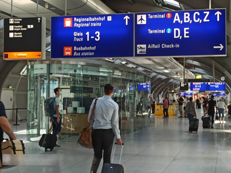 Airail Check In Frankfurt Flughafen Wegweiser