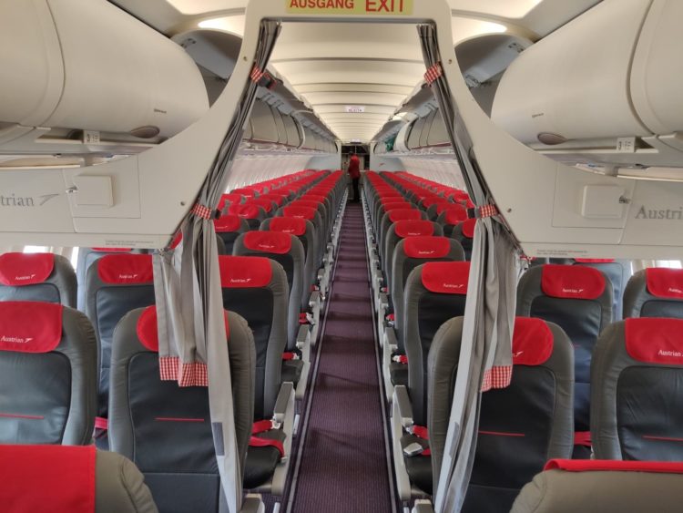 Austrian Airlines A319 Kabine